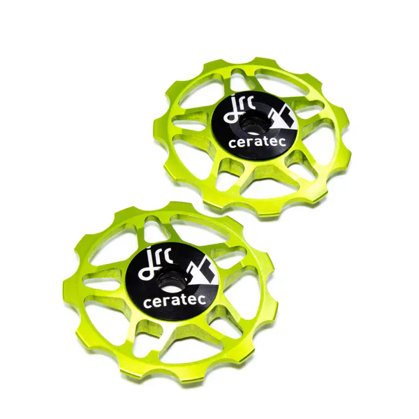 Kółka przerzutki JRC Components DPW-0005-ACG 11T hybrydowe ceramiczne, zielony acid