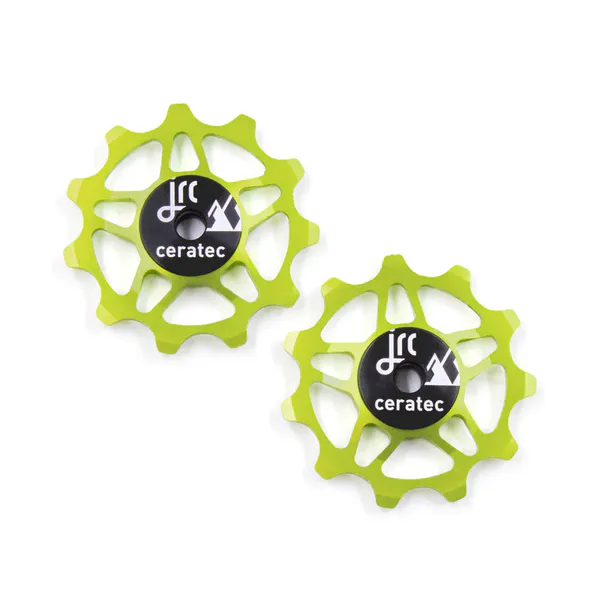 Kółka przerzutki JRC Components DPW-0083-ACG 11T do Shimano Dura-Ace 12-rzędowe, zielony acid