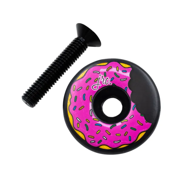Nakrętka sterów JRC Components Carbon Donut 1 1/8 cala różowa SMP-0042-PNK