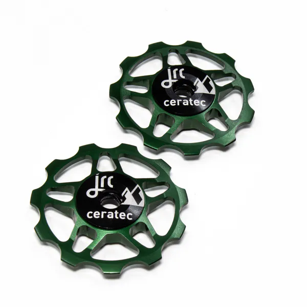 Ceramiczne kółka przerzutki JRC Components 11T zielone Racing