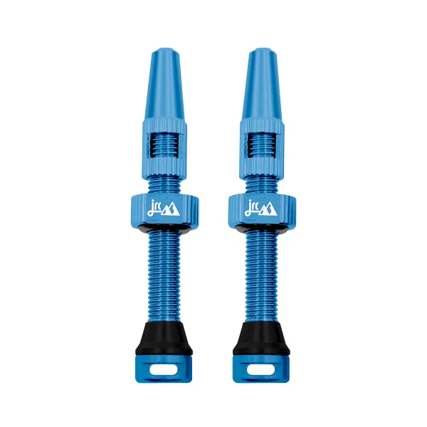 Wentyle tubeless JRC Components aluminiowe 44 mm niebieskie (2 szt.)